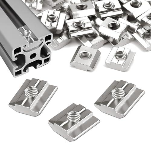 SWTYExt 30 Piezas Tuerca en T M6 Deslizante Tuerca European Standard Tuercas Deslizantes Serie 30 Carbono Tuerca de Ranura para Accesorios de Perfil de Aluminio Perfiles de Extrusión de Estándar