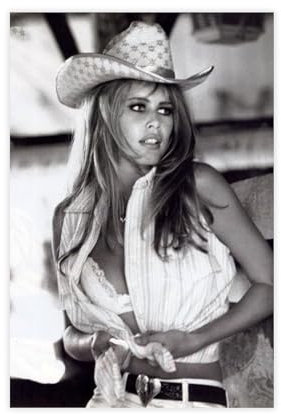 WGRWA Claudia Schiffer Poster auf Leinwand, Schlafzimmer, Dekoration, Sportlandschaft, Büro, Raumdekoration, Geschenk, ungerahmt, 30 x 45 cm