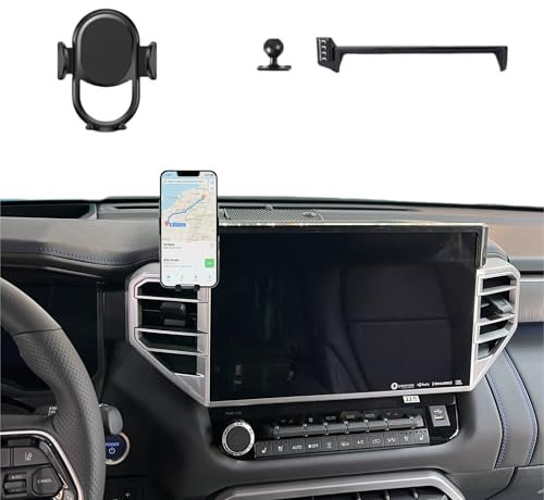Kiopsom Kfz-Handyhalterung für Toyota Tundra Big Screen 2022–2024/Sequoia 2022 2023, Handyhalterung, 35,6 cm (14 Zoll) Bildschirm, Handy-Halterung, Freisprecheinrichtung, 360-Grad-Drehung