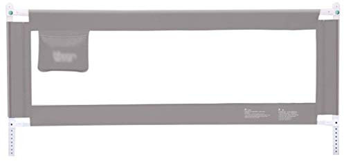 Babybettgitter, tragbares Gitter in voller Größe, Sicherheitsschutz für Kleinkinder, 3 Farben (Farbe: Grau, Größe: Länge 120 cm)