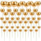 Fizzix 50 Pcs Gold Cake Balls | Gold Balls for Cake Decorating | Gold Balls for Cakes Toppers in 6 Sizes | Elegant Gold Balls for Birthday, Wedding, and Party Cake Decorations