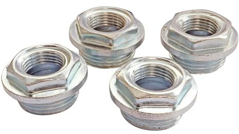 SOMATHERM FOR YOU, Kit de réductions M1 (26/34) à F1/2 (15x21) - 2 réductions droites et 2 gauches en laiton nickelé, avec 4 joints plats pour une étanchéité optimale