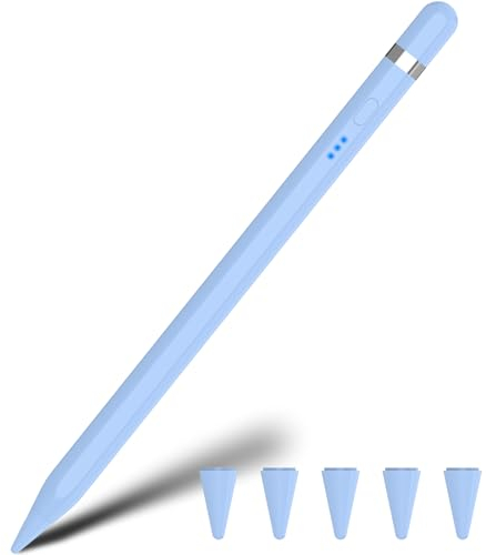 Pencil 1. Generation für iPad 2018-2025, 20 Mins mit USB-C Schnellladung & Neigung & Magnetische Absaugung, Stylus Pen für iPad 11-6 Gen