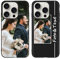 Yoedge Personalisierte Handyhülle für iPhone 15 Pro 6,1, Schwarz Hülle mit Eigenem Foto Bedrucken Bild Text Individuelle Schutzhülle, Selber Gestalten Silikon Handyhülle für iPhone 15 Pro