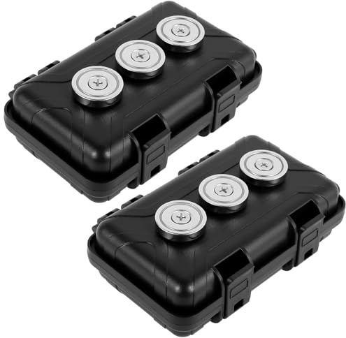 Schlüssel Magnetbox Innengröße 11 x 6,5 x 3,5 cm 50 Pfund 3 Magnet 4 Sicherheitsverschluss Wasserdicht Gute Abdichtung Magnetische Aufbewahrungsbox Magnetbox für Schlüssel (2)