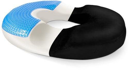 Orthopädisches Sitzkissen mit Gel-Schicht: Memory Foam Steißbeinkissen Ergonomisches Cushion Hämorrhoiden Sitzkissen Ringkissen Donut Kissen für Bürostuhl Auto Rollstuhl Sitzring Erhöht Sitzkomfort