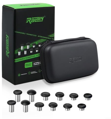 Zeroupshop AnalogStick Boutons de rechange pour jeu vidéo avec boutons de rechange fiables pour console Xbox (Noir)