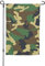 Bandera de jardín con estampado de camuflaje militar verde, bandera de patio, bandera de exterior, decoración de vacaciones, 12 x 18 pulgadas