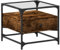 Wenjingqi 846051 Couchtisch, Glasplatte oder rauchige Eiche, 50 x 50 x 45 cm, Braun