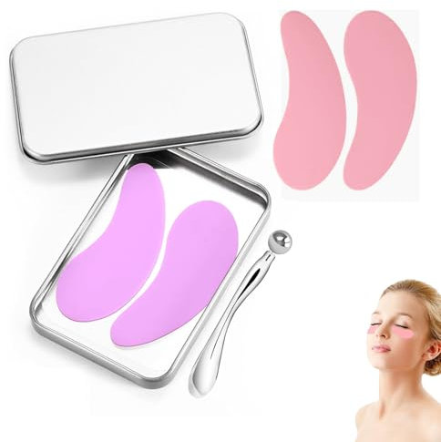 2PCS Reusable Silicone Under Eye Masks – Eco-Friendly Hydrating & Supports skin firmness Patches, Helps Diminish Fine Lines, Puffy Eyes, Dark Circles – Hypoallergenic Gel Pads for Tired Eyes
