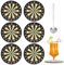 APOMOONS 6 Stück Darts Untersetzer mit Löffel Bierdeckel Pappe, Tassen Untersetzer rutschfest Bierdeckel Kaffee-Untersetzer Lustig, Dart-Untersetzer für Pubs, Cafés, Westliche Restaurants, Wohnzimmer