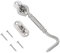 NUOBESTY 1 Set Serrature Scorrevoli per Porte Acciaio Inossidabile Chiavistello Resistente per Garage e Portoni Facile Installazione e Utilizzo Adatto per Interni Ed Esterni