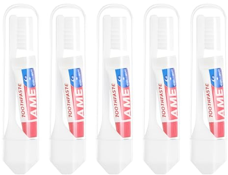 5 Piezas Cepillos de Dientes Portátiles Plegables, Kit Cepillo Dientes Viaje