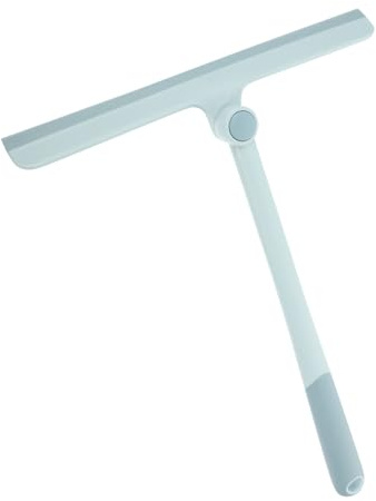 Cabilock Rotatable Glass Squeegee Blue Window Cleaner Shower Door Scraper for Water Stain Removal Mirrors Tiles Car Windows Lightweight Household Glass Cleaning Tool