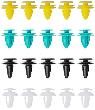 Xibao 60PCS Clips de Fixation Voiture,Clips Styling Automobile,Rivet Plastique,Agrafe Carrosserie,Agrafes Plastique,Piece Auto,Fixation Carrosserie Voiture,Convient aux Panneaux de Porte,Pare-chocs