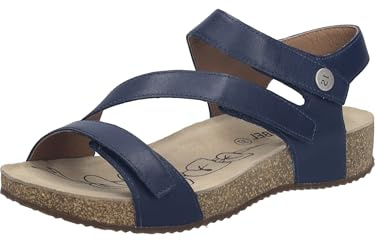 Josef Seibel Damen Klassische Sandalen Tonga.25,Weite G (Normal),offene Schuhe,Strandschuhe,Sandaletten,klettsandalen,Ocean,39 EU