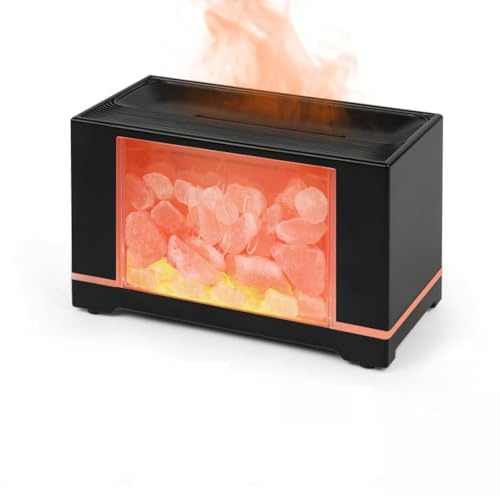 Fefod 2-in-1 Aroma Diffuser, Ultraschall Luftbefeuchter, Diffusor für ätherische Öle 4 Arten LED Lichtfarben,150ml Luftbefeuchter, duftöl Diffuser 4 Timer, Wasserlose Abschaltautomatik(Schwarz)