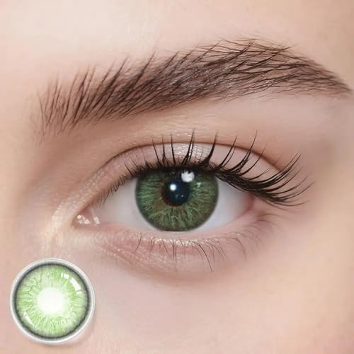 Grüne Kontaktlinsen ohne Sehstärke – Encounter Green – stark deckende Jahreslinsen | Freshlens