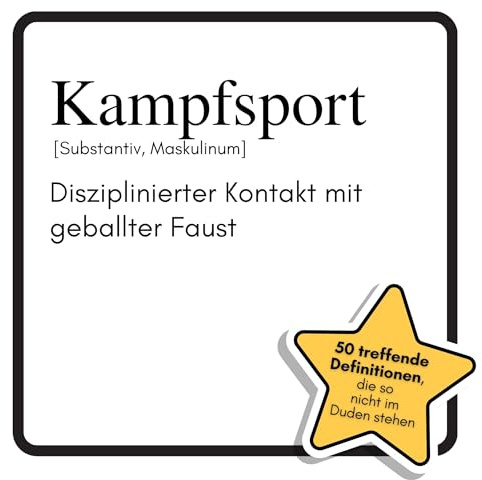 Kampfsport: Disziplinierter Kontakt mit geballter Faust. Das lustige Geschenkbuch für Mann, Frau, Kollege, Freund zu Geburtstag, Weihnachten