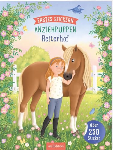 Erstes Stickern Anziehpuppen – Reiterhof: Über 250 Sticker | Stickerheft für Kinder ab 3 Jahren