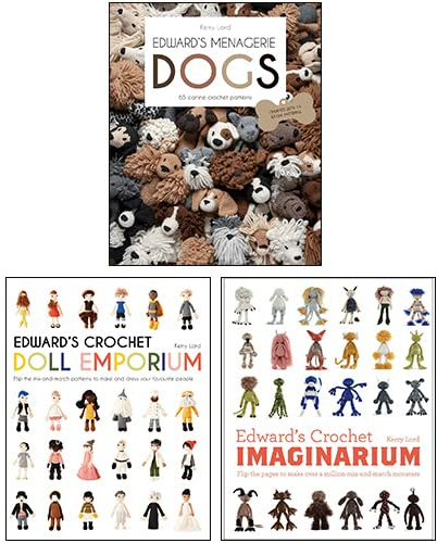 Kerry Lord 3 Books Collection Set(Edward's Menagerie: DOGS, Edward's Crochet Doll Emporium [Hardcover], Edward's Crochet Imaginarium [Hardcover])