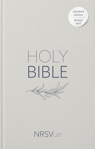 NRSVue Holy Bible, Pale Grey Hardback, Olive Illustration, Navy Ribbon Marker, British Text, NRSVue New Revised Standard Version Updated Edition, ... British Text in Durable Hardback Binding