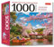 Samurai Castle with Cherry Blossoms 1000 Piece Jigsaw Puzzle: Cherry Blossoms at Himeji Castle Finished Size 24 in X 18 in