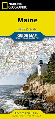 Maine: City Inset Maps, Points of Interest, National Park Site Listing, Scenic Drive, Top Annual Events, Cities and Towns Index. Road Map & Travel ... Lightweight (National Geographic Guide Map)