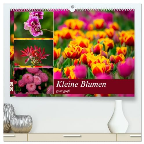 Kleine Blumen ganz groß (hochwertiger Premium Wandkalender 2026 DIN A2 quer), Kunstdruck in Hochglanz: Erfischender und Harmonischer Kalender mit der ... ganze Schönheit der Botanik. (CALVENDO Natur)