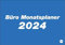 Büro Monatsplaner 2024. Praktischer Wandplaner mit großer Monatsübersicht. Wandkalender DIN A4. Büro-Kalender mit Notizfeld und Schulferien.