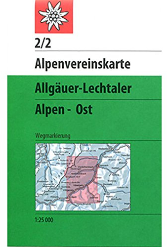 Allgäuer-Lechtaler Alpen - Ost: Topographische Karte 1:25.000 mit Wegmarkierungen (Alpenvereinskarten)