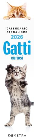 Calendario segnalibro Gatti curiosi 2026 (5,5 X 24,5 cm)