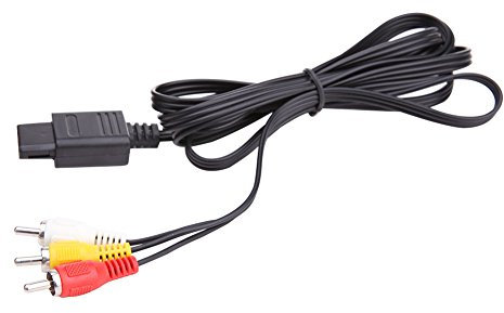 La Cabina Cordon Câble AV Audio Vidéo A / V TV par Câble pour 64 N64 GameCube NGC SNES SFC
