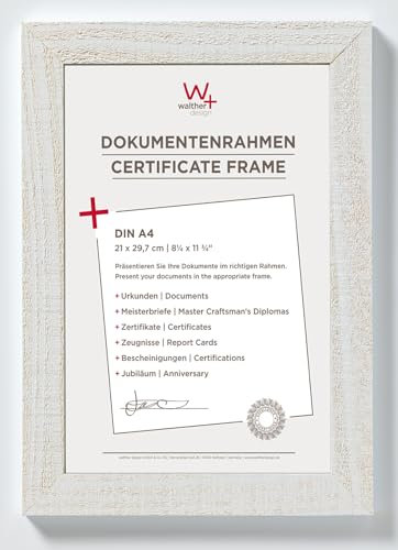 walther design Bilderrahmen polarweiss 21 x 29,7 cm (DIN A4) Home Holzrahmen HO130V