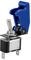 Heschen Metall Kippschalter Flick Flip, 12V 20A, SPST, EIN/AUS 2 Positionen, 2-polig, mit wasserdichter Kappe (Blaue Kappe)