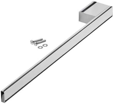 SOTECH Aluminium Handtuchhalter PARAT III (400 x 50 x 25 mm, BA 32 mm, Chrom poliert) Küchen Schrankhandtuchhalter für die Schrankmontage