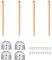 Holdfiturn 4Pcs Wooden Furniture Legs 69cm Wooden Table Legs Replacement Armchair Cabinet Feet Dresser Sofa Table Chair Cabinets Legs(Pine)