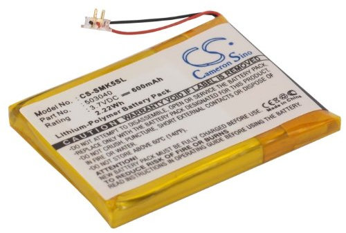 TECHTEK Batterie 600mAh Compatible avec [Samsung] YP-K5, YP-K5J remplace 503040 FBA