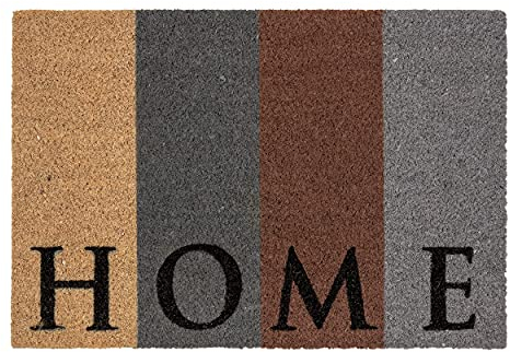 Carpido Fußmatte Kokos Home – Türmatte 40x60 cm – antibakterielle Eingangsmatte – Kokosmatte mit Vinylrücken – natürliches Material – 100% Kokos