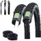 2 x Smart Sam Plus Fahrradreifen Performance DD GreenG E-50 54-622 (29,0 x 2,10) + 2 Schwalbe SV19 inkl. 3 Reifenheber