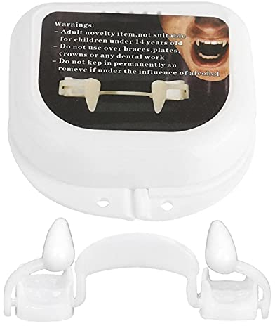 Vampirgebiss Halloween Fasching Kostü Deko Für Kinder Weiches Silikon Retractable Vampire Fangs Zahnersatz Zombiezähne Kleine Tigerzähne Vampirzähne