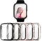 Haojavo Lot de 5 coques pour Apple Watch Series 3 2 1 de 42 mm avec protection d'écran en verre trempé, coque de protection intégrale rigide ultra fine résistante aux rayures pour iWatch 42 mm (5
