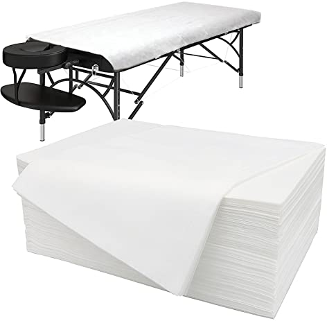 Tvvcalk 20 Stück Einweg Massageliegen Auflage, Verdickt Einweg Bettlaken, Massageliegen Auflagen für Spa Tattoo Salon, Hautfreundliche Einweg Massagetisch Bettlaken Vliesstoff 80 x 180cm(20)