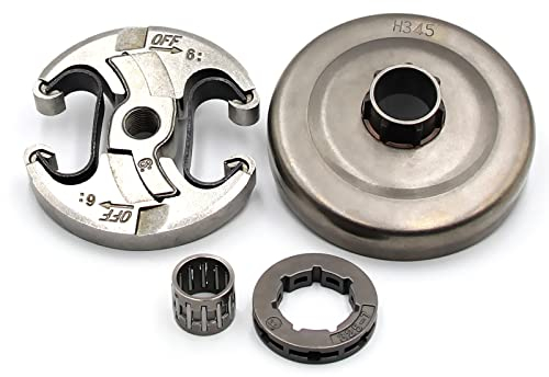 Kit de rodamientos de agujas de piñón de tambor de embrague 7T de 0.3 pulgadas para motosierra Husqvarna 340 345 346XP 350 351 353 445 450 E