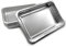 10 Pack - Disposable Aluminium Foil Baking Trays, Smoothwall Tray Bakes, Small-Medium Containers for Baking, BBQs, Brownies, Cooking, Roasting, Storage 26cm x 17.7cm x 3.6cm