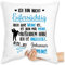 Kissen 40x40 Zierkissen - Partnerin - Ich Bin Nicht eifersüchtig was meins ist mit Name | Valentinstag - 40 x 40 cm - Weiß - Liebe Text Pillow Partner Love kissenhülle für Paare Schatz füllung