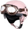 Demi Jet Caschi Moto Pelle Casco Moto Mezzo con Occhiali,Aperto Casco per Moto ECE Omologato Portatile Jet Casco Scodella per Uomo Donna Casco Moto Scooter Touring Casco (Color : G, Size : 61~62cm)