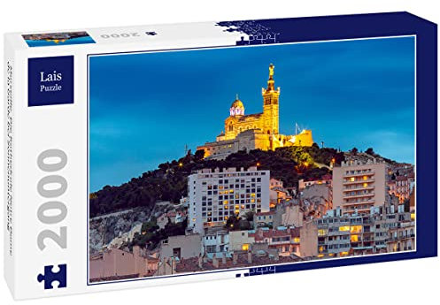 Lais Puzzle Marseille. Die Kathedrale Notre Dame de la Garde bei Sonnenuntergang 2000 Teile