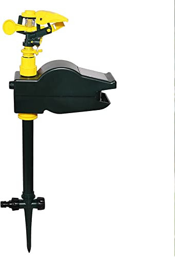 Aspersor espantapájaros Solar Activado por Movimiento - Cubre áreas de hasta 92,9 m². Ahuyentador de Animales con ajustes Personalizables de sensibilidad y Cobertura de Agua.