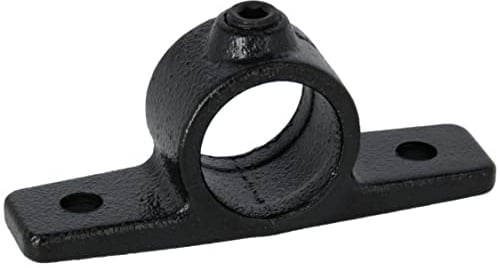 AVERDE Rohrverbinder mit Flansch für Plattenmontage schwarz 1 (Ø 33,7 mm)